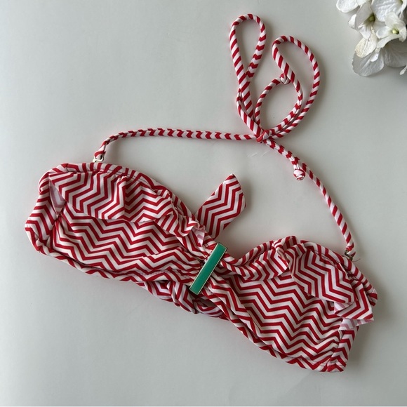 Xhilaration Chevron Print Ruffle Bikini Top - Picture 4 of 8